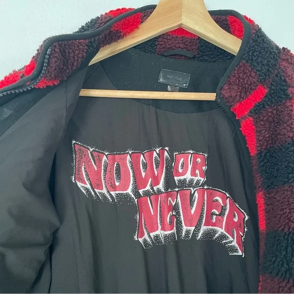 Mother denim the funnel neck bomber jacket buffalo plaid M - Picture 12 of 16